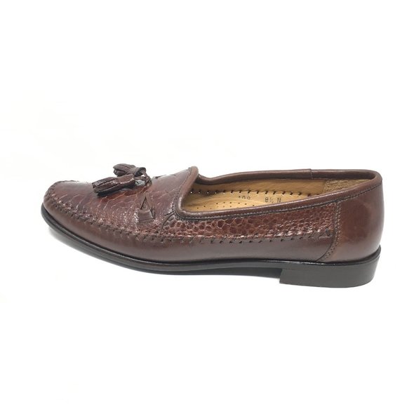Zelli Loafers Shoes Size 8.5 N Brown Ostrich Claw main image 4